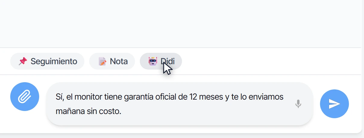 El mismo mensaje con la ortografía corregida, listo para enviar