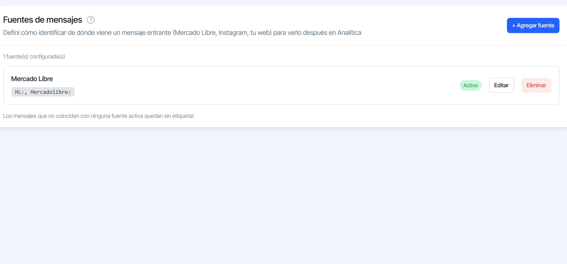 Fuente de Mercado Libre guardada y activa